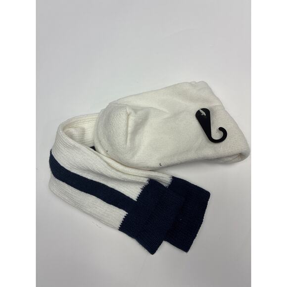 Vintage 80s All-Star Knitwear Stirrup Socks Sz 9-11 NWT Deadstock Navy Stripe - Picture 6 of 6